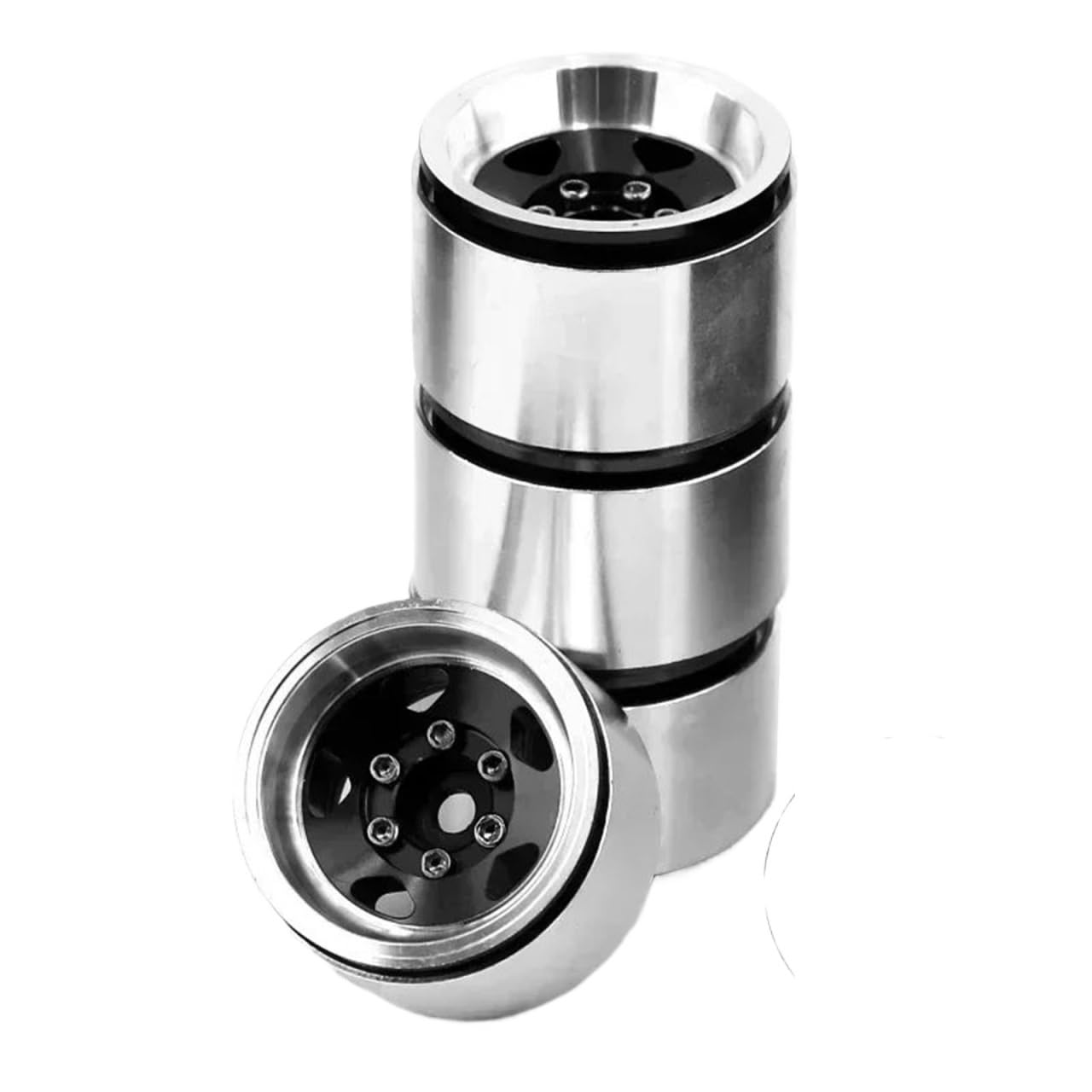 Für Axial Für SCX24 AX24 Für TRX4M Für FMS Für FCX24 1/18 RC Auto Teile 4 Stücke 1,0 "Beadlock Felge Deep Dish Gestanzte Stahl Hub RC Autoteile Zubehör