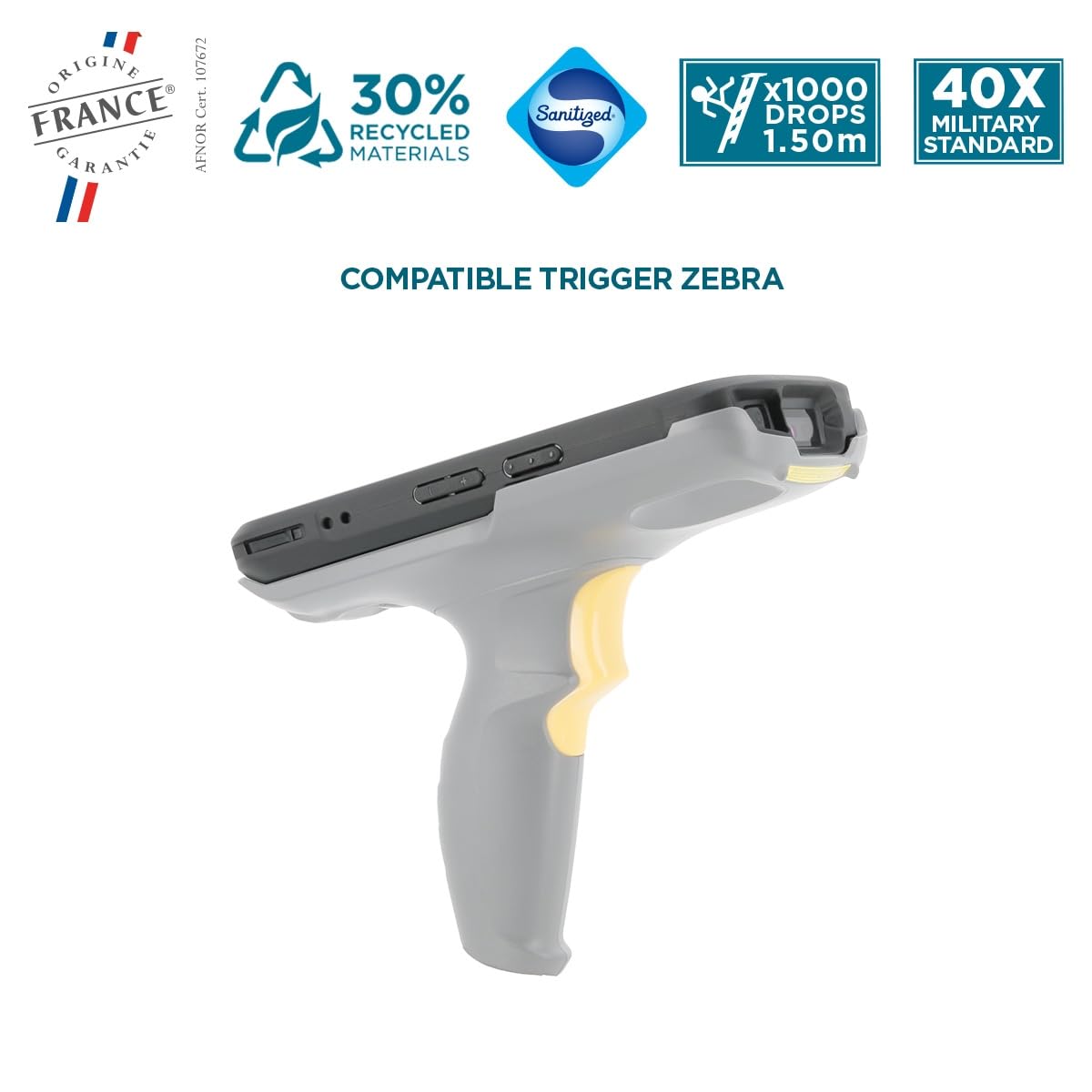 Mobilis Funda Robusta para Terminales Portátiles Zebra TC22 - TC27 - HC50 - HC20, Protección contra Caídas de Grado Militar a Prueba de Golpes, Trigger Compatible