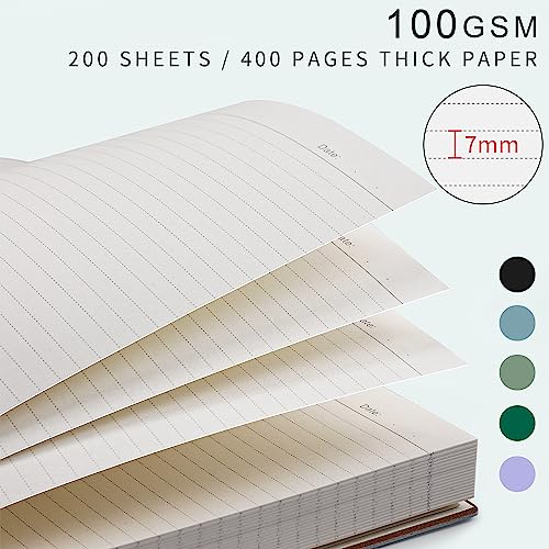 Carnet de notes A4 anti-bavure EMSHOI avec couverture souple grise