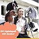 Panduro Hobby Horse Zubehör, Stirnband mit wunderschön hängenden Strasssteinen für Stecken- und Hobbypferde - Schwarz