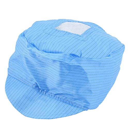 New Lon0167 Nadruk w paski Niebieski poliester Komputer PC Działająca antystatyczna czapka z daszkiem(Stripes Print Blue Polyester PC-Computer mit antistatischer Hutmütze