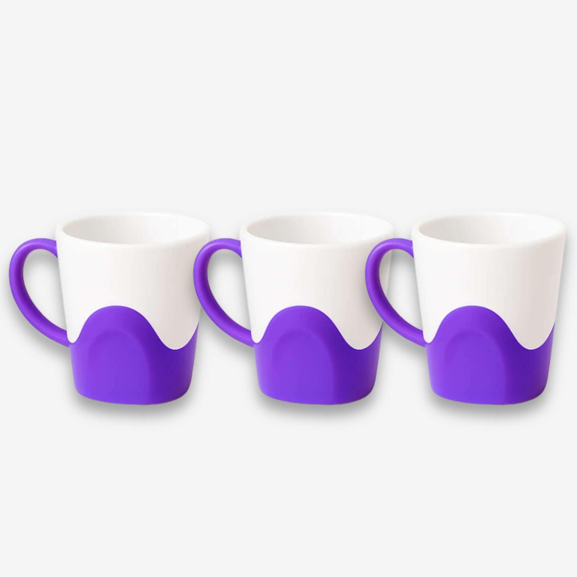 QUANTA Plastic Mug with Handle – Lightweight, Unbreakable, Reusable Camping Mugs for Elderly, Adults, Kids – Hot, Cold Drink Cups for Coffee, Tea, Water, Milk – Office, Travel, Caravan (3, Purple) — image 1