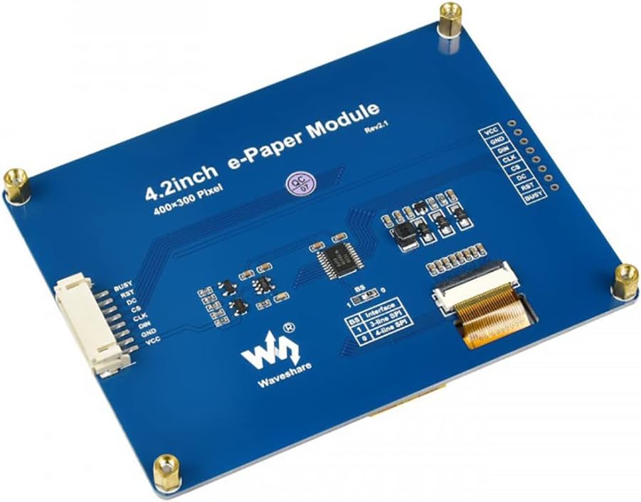 4.2inch E-Ink Display E-Paper Screen Module for Raspberry Pi 4B+ 4B 3B+ 3B 2B+ Zero W WH 2 W Jetson Nano SPI Interface 400x300 Resolution