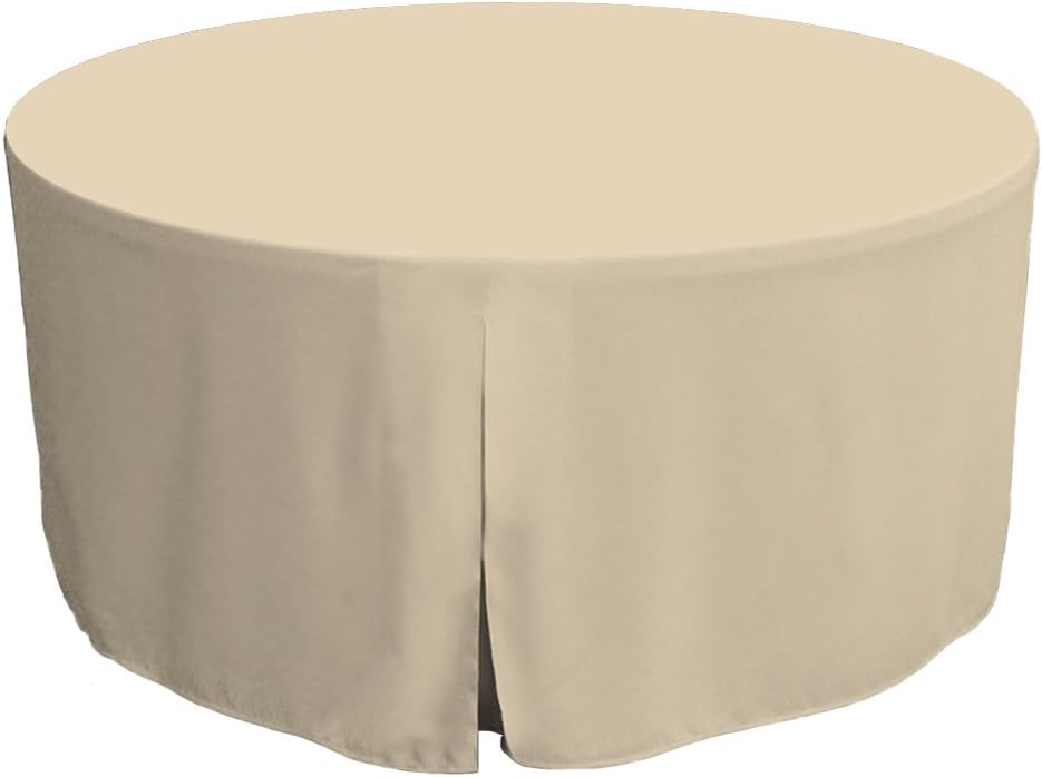 60-Inch Tablecloth, Fitted Folding Table Cover, Tablevogue, Natural