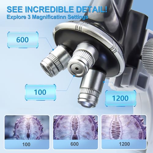 Kit scientifique avec microscope 1200x pour faire ses propres lames