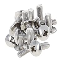 Vista 105 de MroMax Tornillos de máquina M2.0.197 x 0.157 in Tornillos Phillips Cross Truss Head Tornillo 304 Pernos de sujeción de acero inoxidable 15pcs