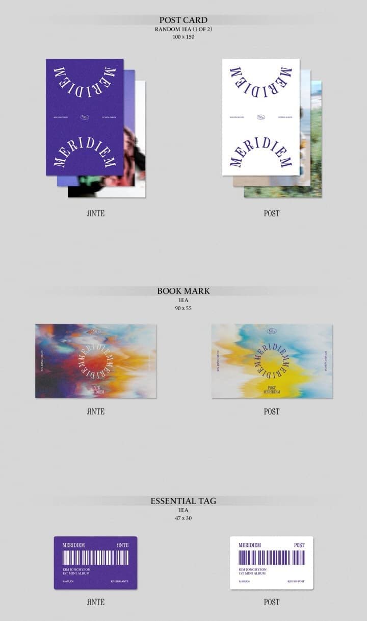 Nu'est KIM JONGHYEON MERIDIEM 1. mini album 2 wersje ZESTAW CD+1p plakat + 72p książeczka fotograficzna + 1p pocztówka + 1ea zakładka + niezbędna zawieszka + naklejka 1ea + 2 szt. karta fotograficzna