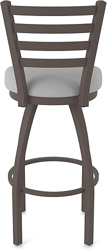 Miniatura 106 de 410 Jackie Taburete de bar giratorio de 36 pulgadas con acabado bronce y asiento de vinilo negro Vinilo negro,Canter Burdeos,Tierra Canter,Canter