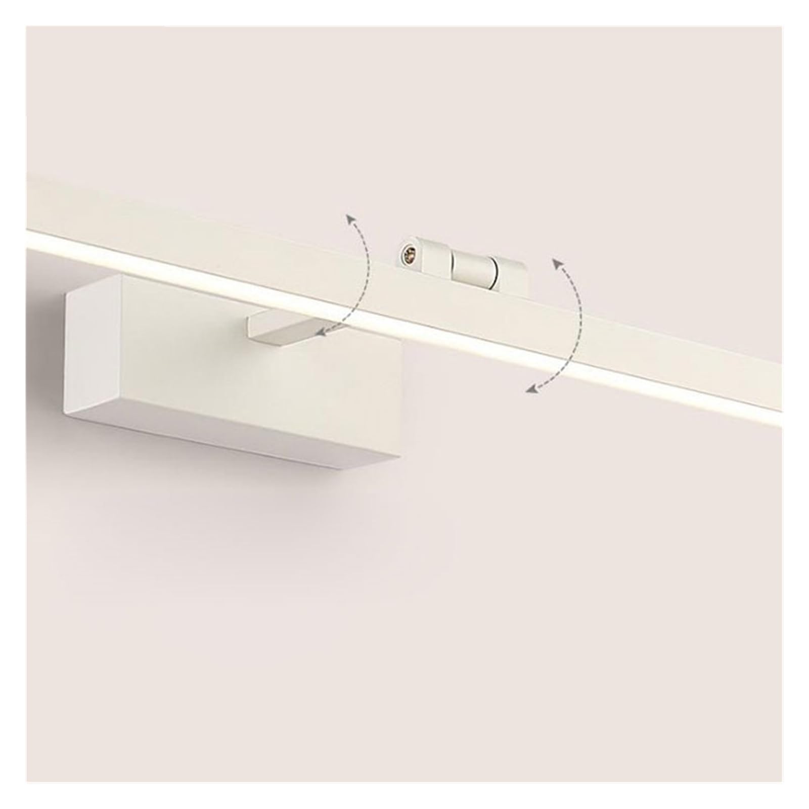 Luz LED para cuadros L40cm L50cm Lámpara de pared LED Luz de espejo de baño, Lámpara de pared acrílica moderna impermeable Luces de baño Luz de pintura para exhibir obras de arte(Black 4000K,12W L50cm
