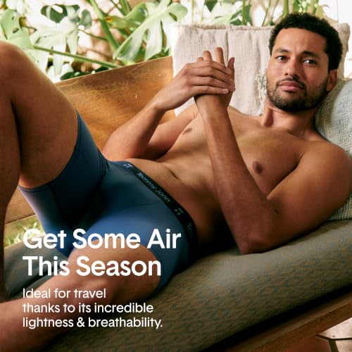 Image of Tommy John Men's Air 6 inch Mid-Length Boxer Brief Underwear - Hammock Pouch