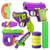 Fidget Toy Gun, 1911 Stress Shot Toy Gun Set for Adults & Kids, 3D Printed Peace Pistol Magnetic Fidget Slider Toy Anxiety Relief Items Pack, 8 PCS