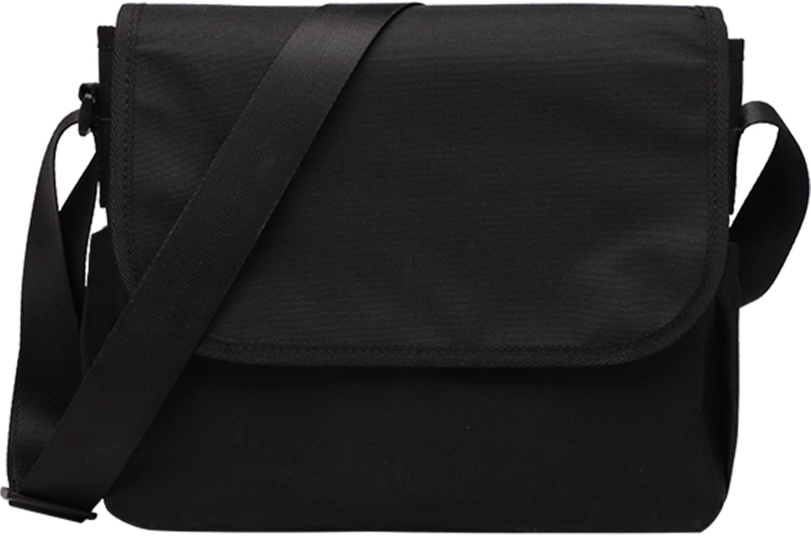 Messenger Bag Crossbody Bag, Shoulder Bag Casual Cross Body Bag, Vintage Messenger Bag for Men Women Satchel Bag, Water Resistant Crossbody Shoulder Bag for Work Business Office Travel (Black)