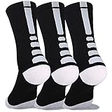 Disile Elite Basketball Socks, Cushioned Athletic Sports Crew Socks for Men & Women