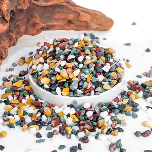 Image of CJGQ 2.4lb Aquarium Gravel for Plants, 1 /4Inch Fish Tank Gravel for Succulent Cactus and Bonsai, Decorative River Rocks Pebbles for Gardening, Flower Pots, Landscaping,Terrarium
