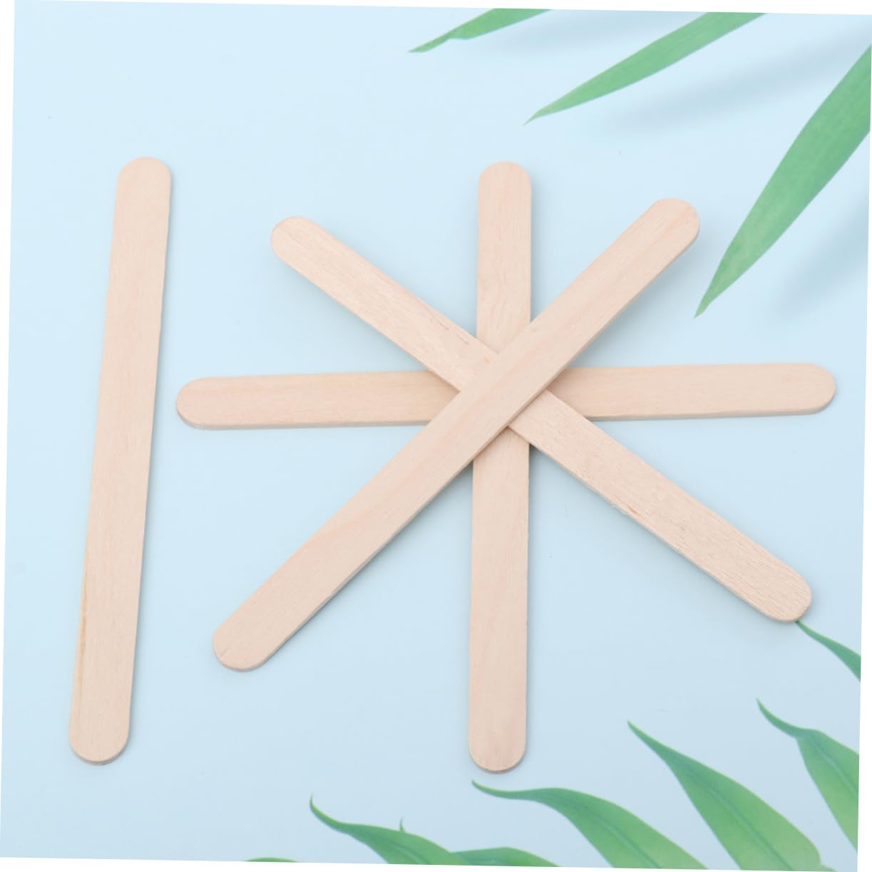 VALICLUD 150pcs Wax Spatulas for Hair Removal Wooden Applicator Sticks for Hot Wax Strip Rounded Ends for Safe Application