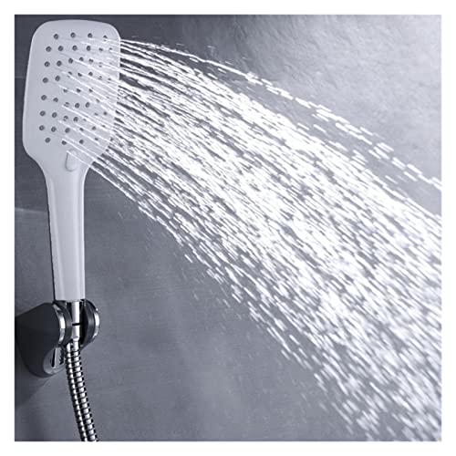 Douche grise à 3 fonctions avec jet réglable et flexible inox de 1,5m - 5