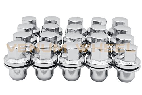 Venum Wheel Accessories 20 Pc 5X120 Bolt Pattern Oem Stock Chrome Replacement Mag Lug Nuts M14X1.5 Thread Pitch Compatible With Lr3 Lr4 #TOP2