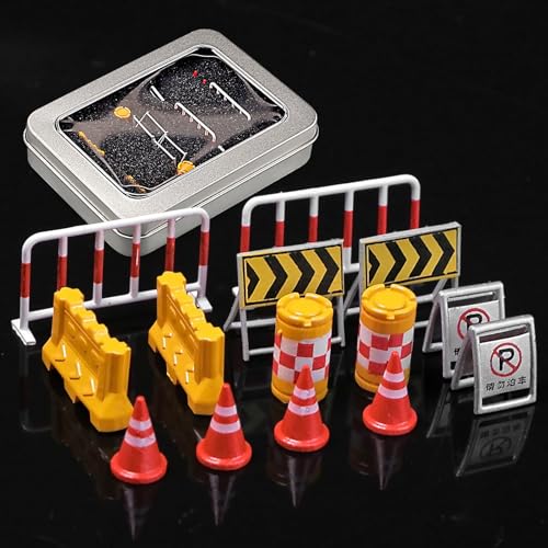 Poystng Ensemble de barrières de Circulation Miniatures, Couleur d ' Avertissement, barrages Routiers en Plastique, Accessoires de Figurines pour micropaysage, réglage de la Table de – vue 6