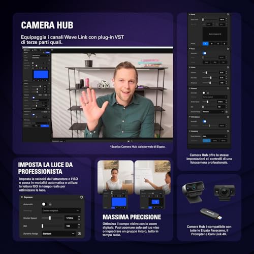 Facecam 4K - webcam da studio 4K60, controllo in stile DSLR, effetti cinematografici, filtri per obiettivo da 49 mm, video non compresso, area di messa a fuoco ottimizzata | USB-C per PC e Mac - Webcam - Immagine 8