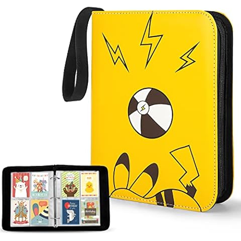 Pokemon Card Folder Protective Case Cover Folder for Trading Cards 400 Cards Album Card Folder Waterproof Storage Game Cover