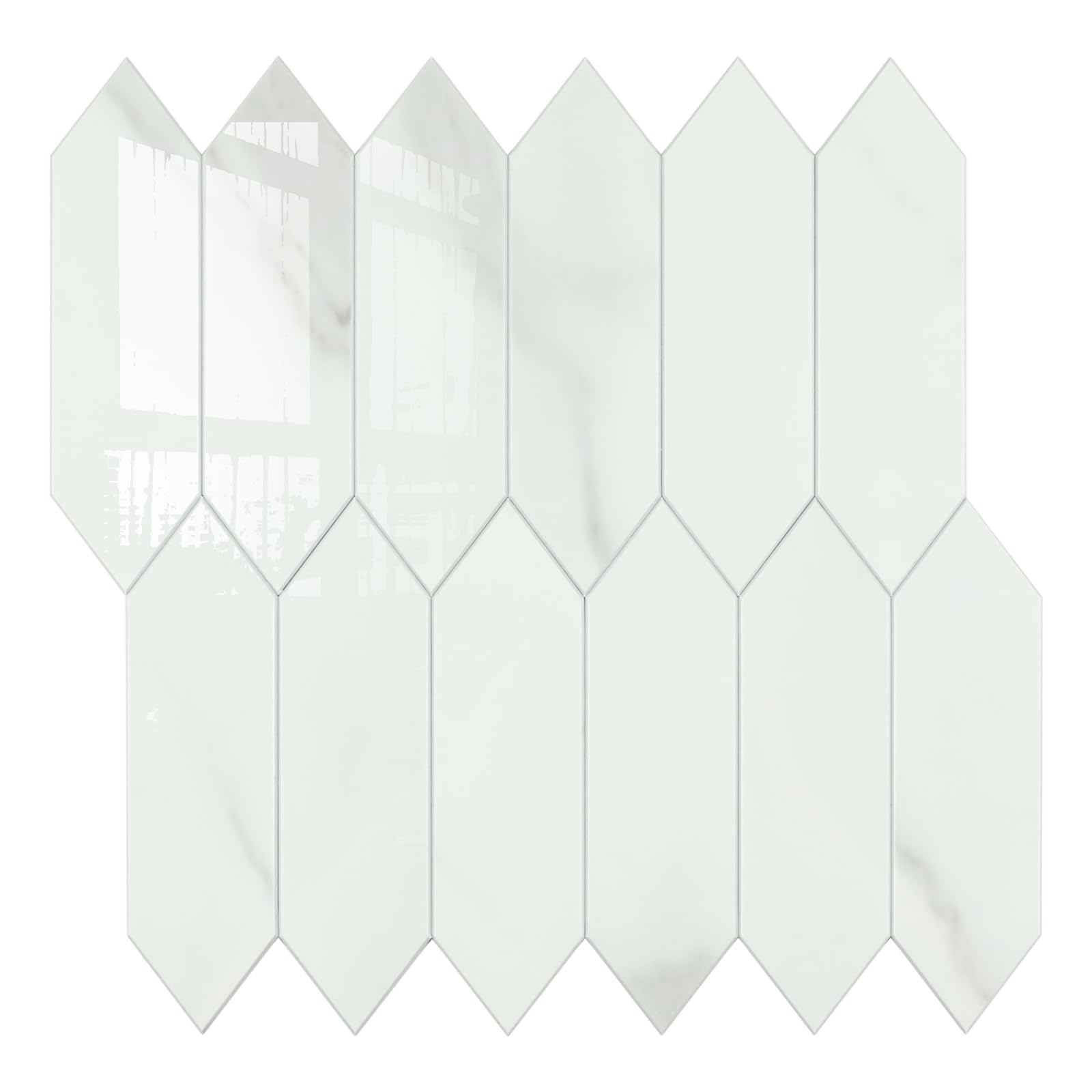 Carreaux muraux hexagonaux longs à coller soi-même pour un relooking moderne et étanche