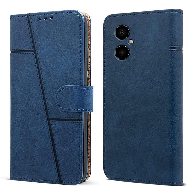 ALFA URBAN Leather Flip Case Cover for Poco M4 5G (Flexible | Stitched Leather Finish | Card Pockets Wallet & Stand | Magnetic Closure) (Poco M4 5G, Blue) (B0CQYD53LD) Amazon Price History, Amazon Price Tracker
