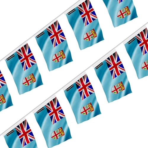 Guirlande Drapeau Fidji 14x21cm 20 pièces décoration murale facile
