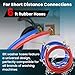 2 PACK Rubber 6FT Washing Machine Hoses Burst Proof Red and Blue Coded Washer Hoses for Hot and Cold Water 3/4