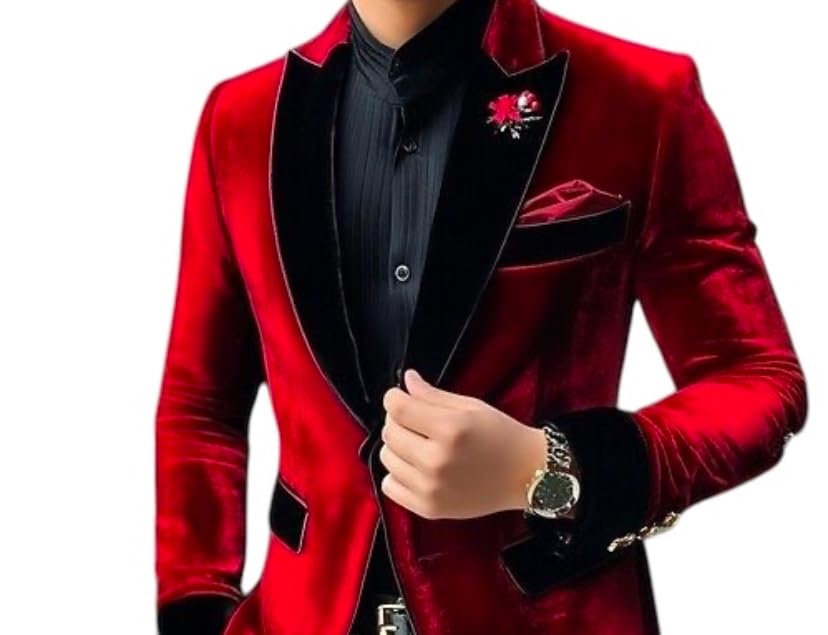 Men's Blazer Slim fit Jacket Men Wedding Party Wear Jacket Men Dinner Party Blazer for Men Velvet Jacket2