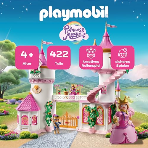PLAYMOBIL | Princess Magic | Prinzessinnenschloss mit Königspaar | Prinzessinnen Spielzeug | Schloss Spielset | Märchen Spielzeug für Kinder ab 4 Jahren | 71845