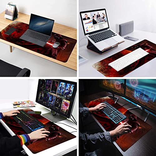 Extra Large Gaming Mouse Pad Widen Custom Design Mousepad,Mouse Pads With Non-Slip Rubber Base,Stitched Edges Mouse Mat,Washable Desk Pad For Computer Gaming,Office,Home,Desktop,31.5X15.7 Inch #TOP4