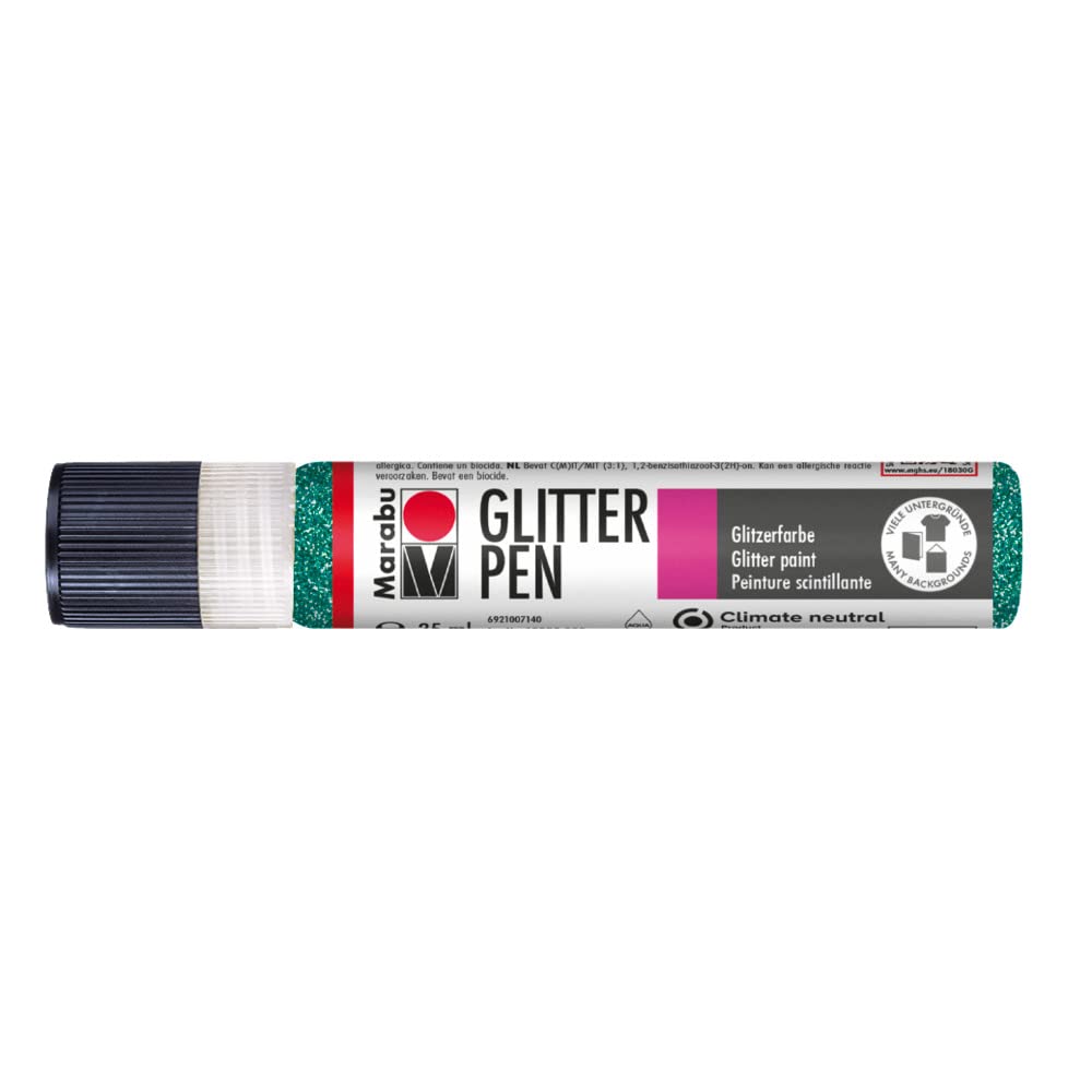 Marabu Liner 25ml-Glitter Petrol, Painter Marker Pen, 2.2 x 12.6 x 2.2 cm
