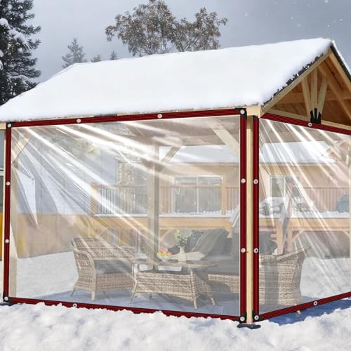 Lona transparente con ojales ideal para proteger muebles de jardín y coche 2