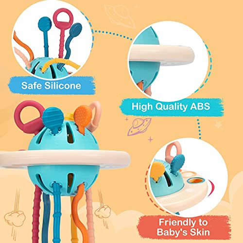 image for B bangcool Montessori Toys for Babies,UFO Shape Colorful Pull String I