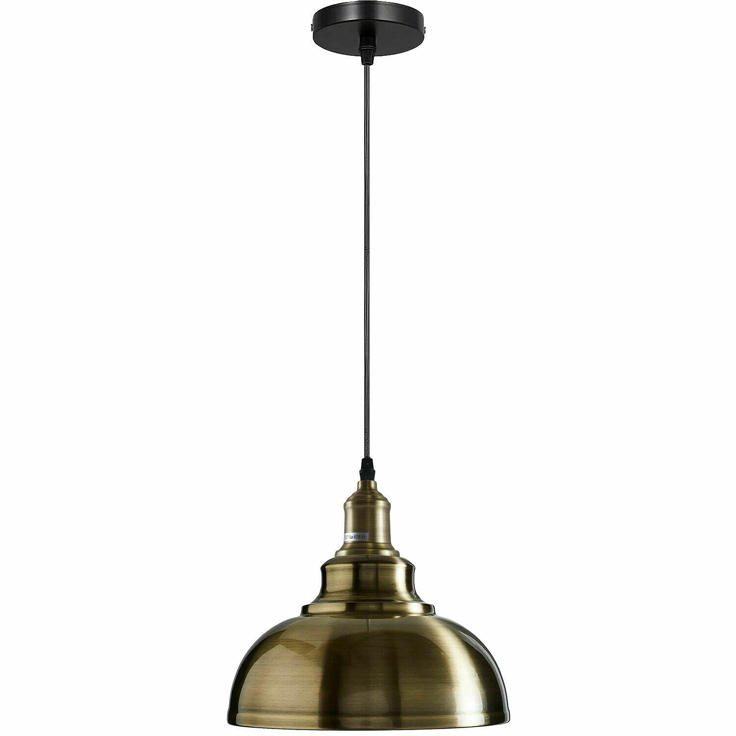 DC VOLTAGE Antique Brass Pendant Light Vintage Industrial 29cm Light Shade