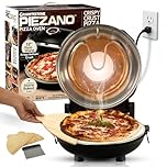 PIEZANO Crispy Crust Pizza Oven by Granitestone – Electric Pizza Oven Indoor, 12 Inch Indoor Pizza Oven Countertop, Pizza Maker Heats up to 800˚F for Stone Baked Pizza at Home
