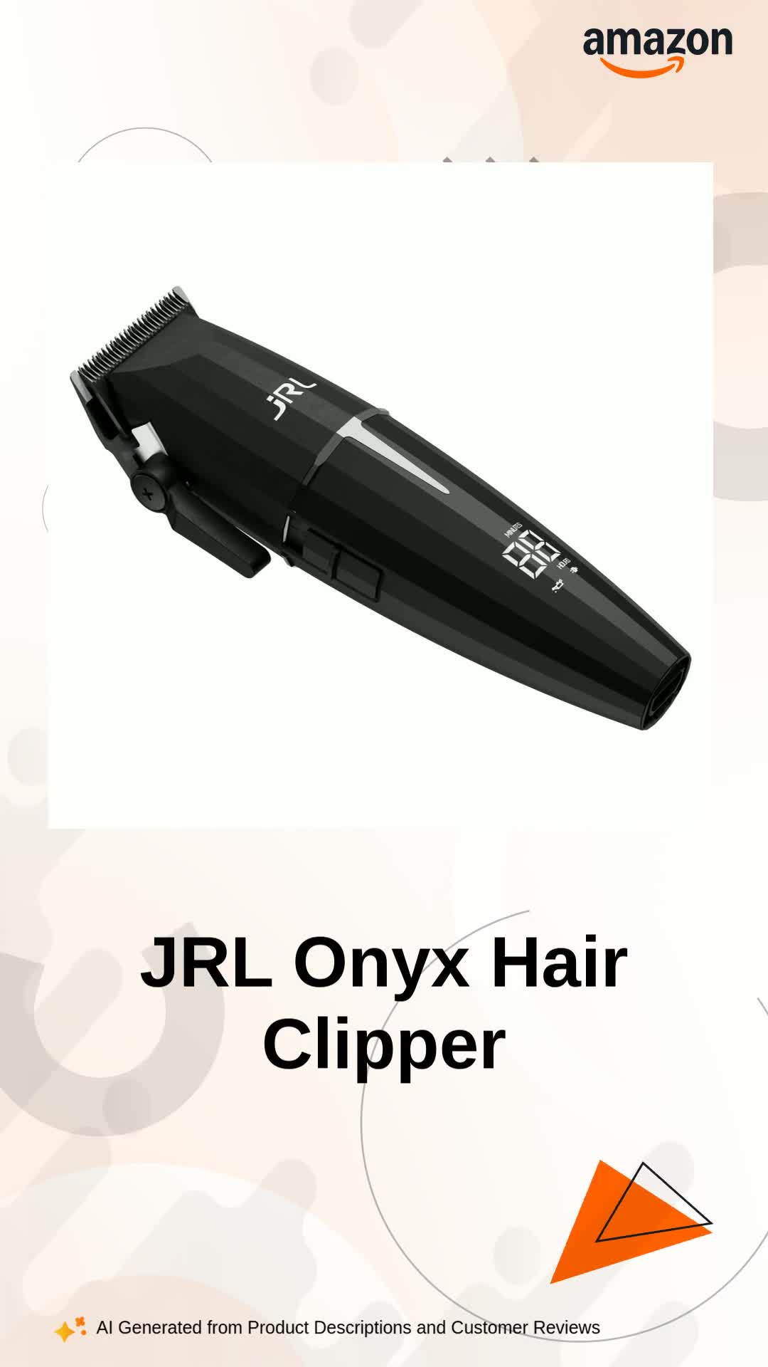 JRL Professional Men | Onyx Ff220C-B | Professional Hair Clipper