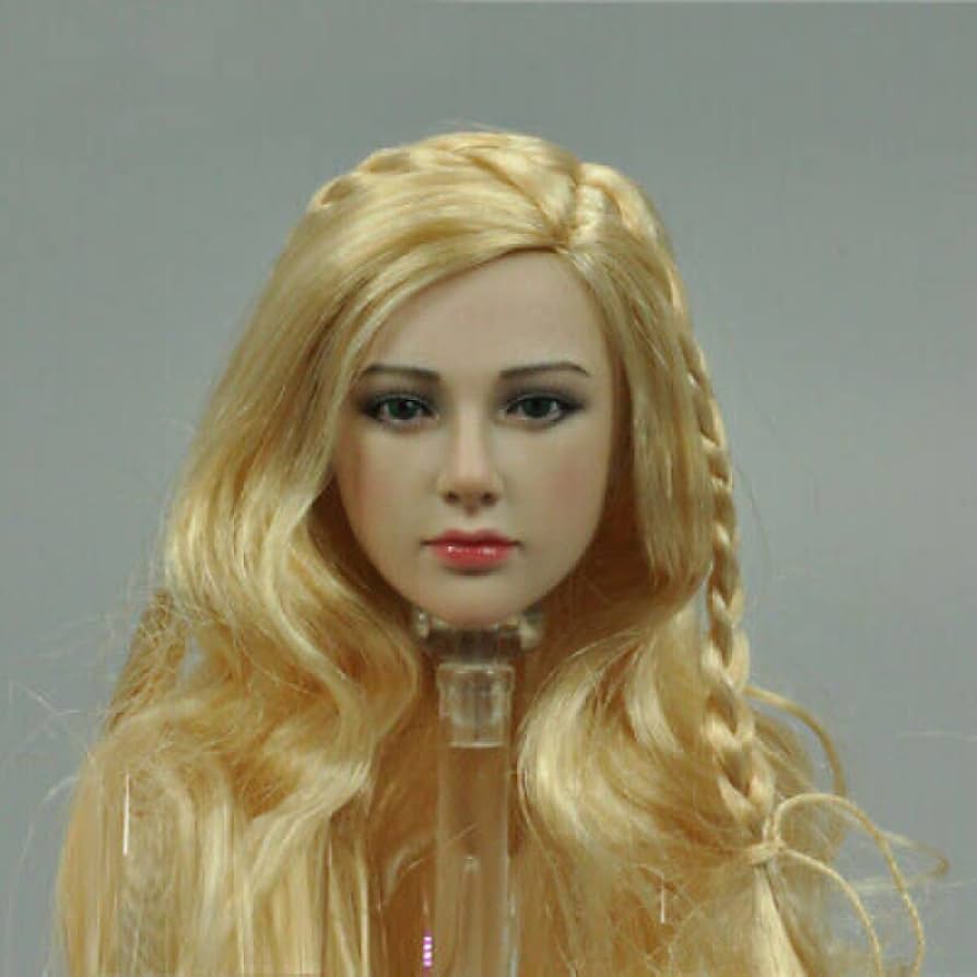 Amazon | 1/6ヘッド スカルプト 長い髪ヘッドカービング 美しい