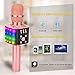 BONAOK Wireless Bluetooth Karaoke Microphone with controllable LED Lights,4 in 1 Portable Karaoke Machine Mic Speaker for All Smartphones,Birthday Holiday Party Gifts for Kids & Adults(Q36 Rose Gold)