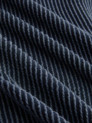 CIDER Womens Ribbed Knit Top Long Sleeve Asymmetrical Neckline Casual Blouse2