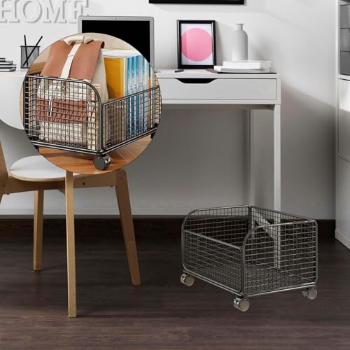Chariot utilitaire mobile Sharplace noir pour optimiser les petits espaces de vie - 6