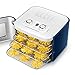 Produktbild LTSWEET 400W Dörrautomat Dörrgerät Rostfreier Stahl Trockner für Obst und Gemüse 4 Ablagefächer Einstellbare Temperaturregler Obsttrockner Dörrapparat Dörrer für Lebensmittel,Blau