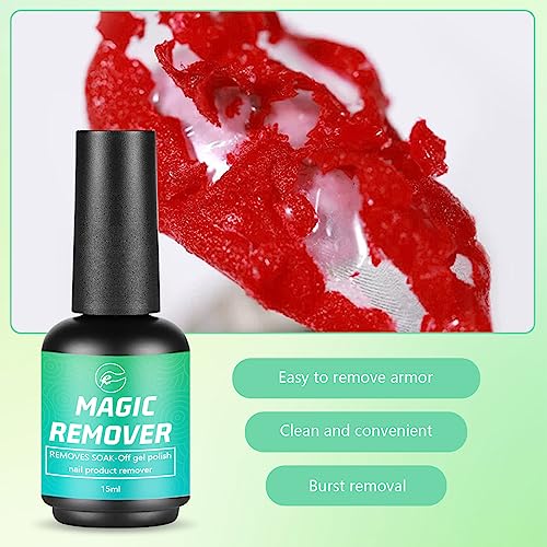Foto von 2 Stücke 15ML Nagellackentferner Für Gelnägel, Professioneller Gel Nagellack Entfernung, Schnell und einfach Gel Nail Polish Remover, Gel Entferner Für Nail Art, Abziehen In 3-6 Minuten