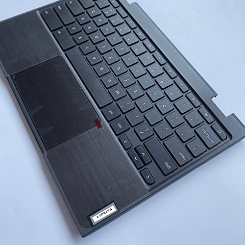 LTPRPTS Replacement Laptop Upper Case Palmrest Keyboard Assembly Part for Lenovo Chromebook 100E 2th AST 5CB0Z21474 Black