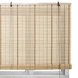 LOLAhome - Persiana Estor Enrollable de bambú Natural de Estilo rústico para Dar Sombra, protección Solar o escurecer Puertas o Ventanas (Beige, 140X180 CM)