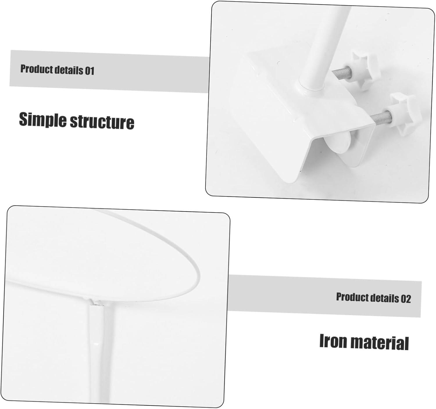 MAGICLULU Mosquito Net Holder Iron Bracket for Crib Canopy Practical Dual Clip Stand for Newborn Cot Mosquito Net Reliable Non Sagging Support for Bed Mesh