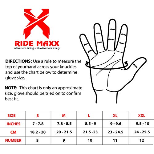 Ride Maxx Genuine Leather Motorbike Gloves Motorcycle Gloves Atv Riding Gloves Touch Screen Hard Knuckle Powersports Racing Gloves (Racing Green, L) #TOP6