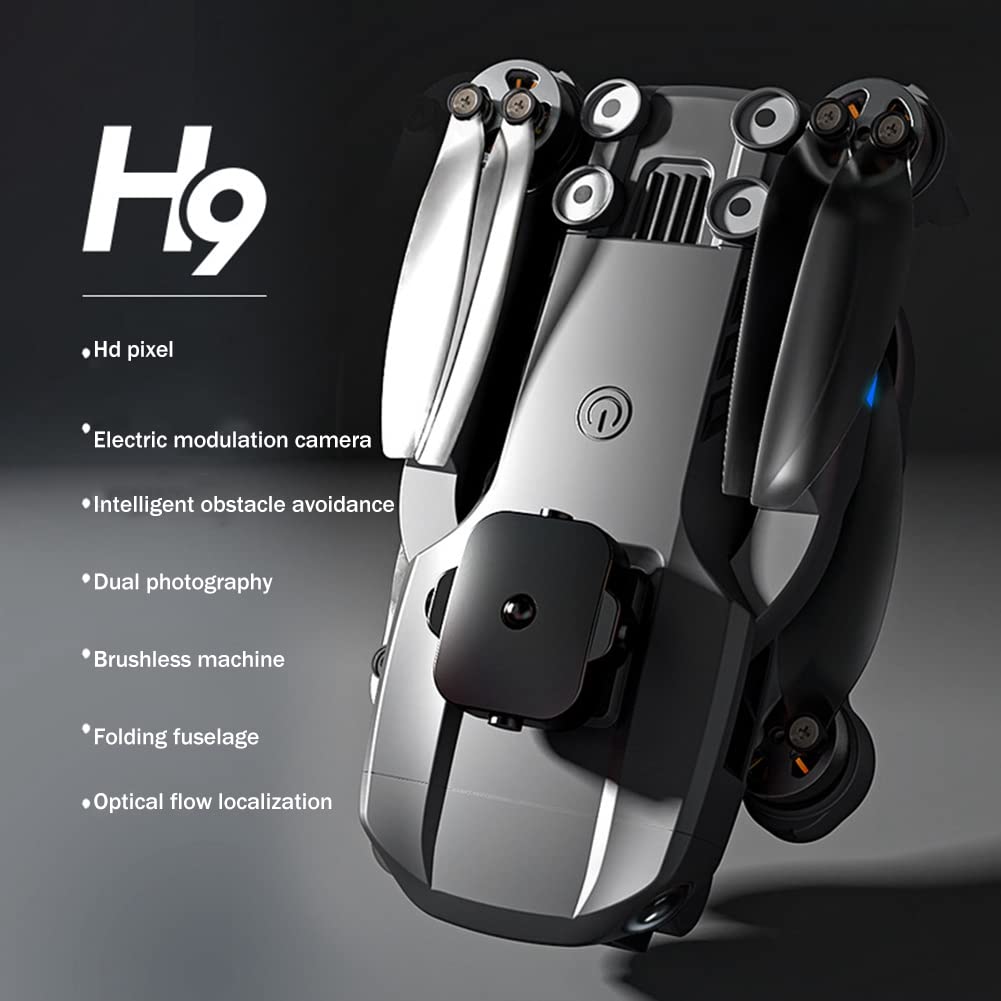 Misamo Dron H9 con Motor Sin Escobillas 4K HD AvióN AéReo CáMara Dual Omnidireccional EvitacióN de ObstáCulos AvióN Quadrotor B