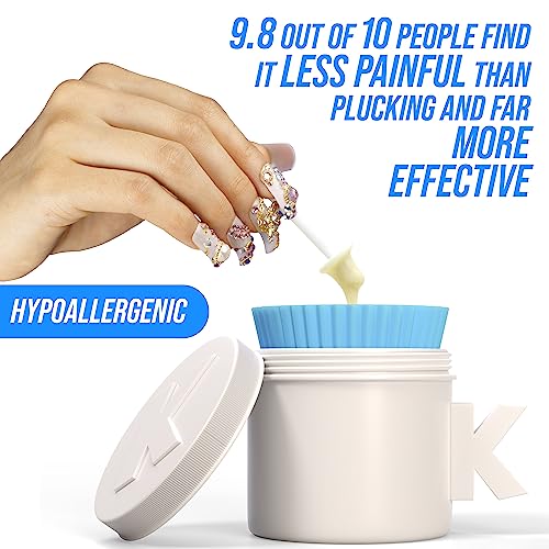 Kenashii Super Nose Waxing Kit | 100g Wax, 24 Applicators | No Microwave Required | Ear Hair Removal | For Men and Women | 12 Balm Wipes, Mustache Guards, Storage Bag