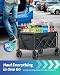 Kitsure Festival Trolley on Wheels 100L,Folding Wagon, Portable Camping Cart, Collapsible Foldable Trolly for Groceries, Sports, Camping, Garden, Fishing, Black, 71.1 x 43.2 x 91.5cm